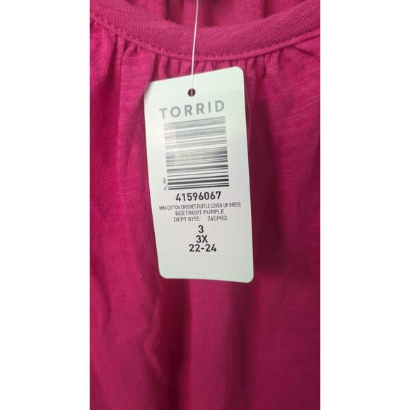 NWT Torrid Crochet Ruffle cover-up Dress womens 3X - Picture 4 of 5